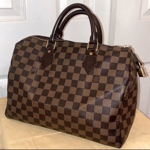 AUTH LV Speedy 30 Damier